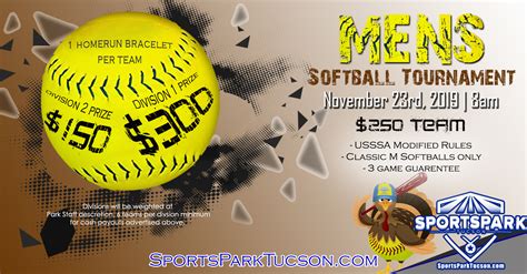 Nov 23rd Softball Tournament Men's 10v10 - Sports Park Tucson