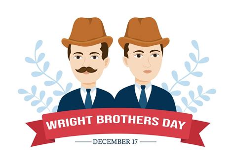 Wright Brothers Day on December 17th Template Hand Drawn Cartoon ...