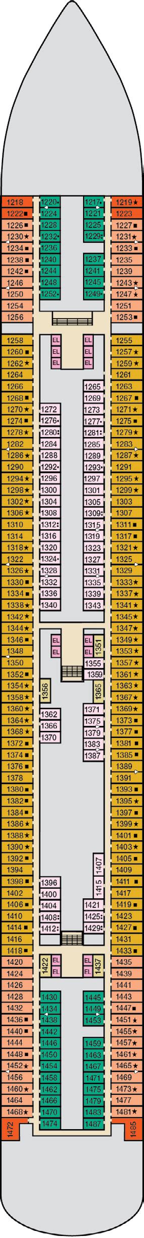 Deck Plan for Carnival Venezia | Iglu Cruise