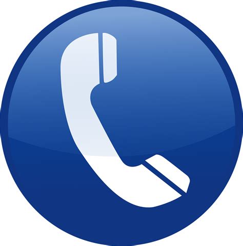 Blue Icon Telephone Web PNG | Picpng