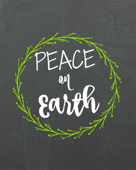 Peace on Earth Printable - Organize and Decorate Everything