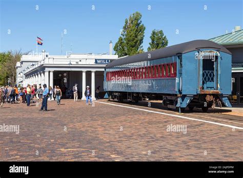 Williams, Arizona, USA- 01 June 2015: Grand Canyon train on the station ...