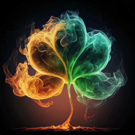 Cloverleaf Made Of Green Smoke Free Stock Photo - Public Domain Pictures