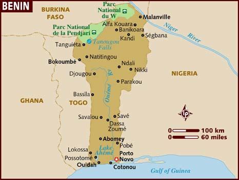 Map of Benin