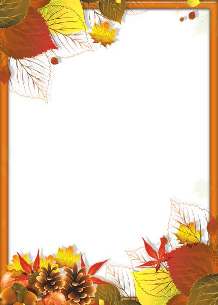 Transparent Fall PNG Frame with Leaves | фоны и рамки | Pinterest ...