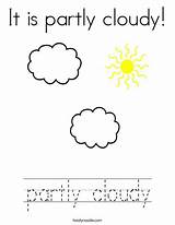 It Is partly cloudy Coloring Page  Twisty Noodle Weather Activities sketch template
