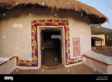 Tribal huts, Shilpgram, Udaipur, Rajasthan India Stock Photo - Alamy