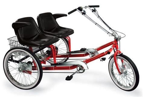 Dual Seat Adult Tricycle helps you sit next to your partner while biking