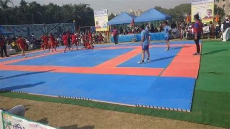 Blue And Red Colors Kabaddi Mat, Thickness: 20mm 25mm 30mm 35mm 40mm at ...