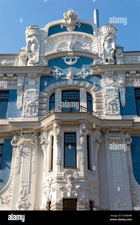 Art Nouveau architecture, Riga, Latvia Stock Photo - Alamy