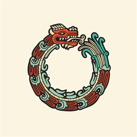 hand drawn aztec dragon quetzalcoatl mexican god 22310777 Vector Art at ...