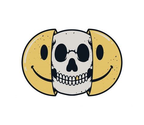 Skull emoticon premium | Premium Vector #Freepik #vector #abstract # ...