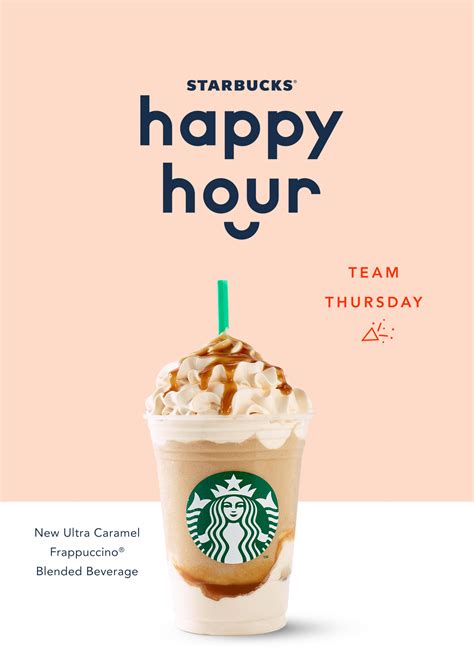 See you at Starbucks® Happy Hour | Poster minuman, Papan menu, Periklanan