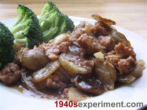 Sausage Stovies – Recipe 112 – The 1940's Experiment