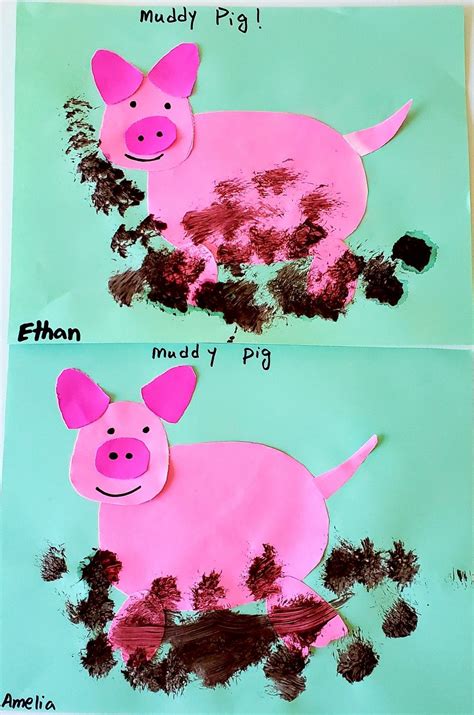 Muddy Pig Craft | Pig crafts, Animal crafts for kids, Storytime crafts