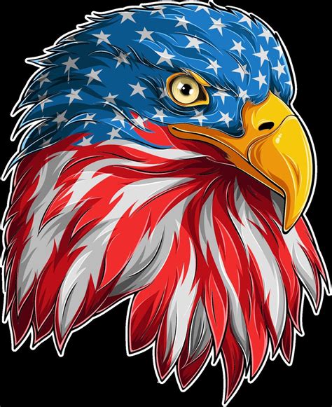 American Flag Eagle Decal - Etsy