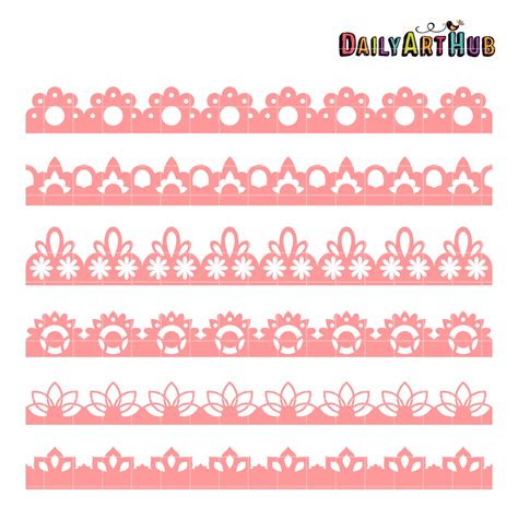 Lace Borders Clip Art Set – Daily Art Hub // Graphics, Alphabets & SVG