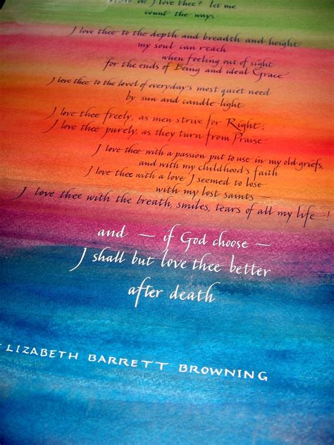 How Do I Love Thee Elizabeth Barrett Browning poem print