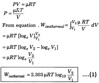 Explain the work done in an isothermal process. - Sarthaks eConnect ...