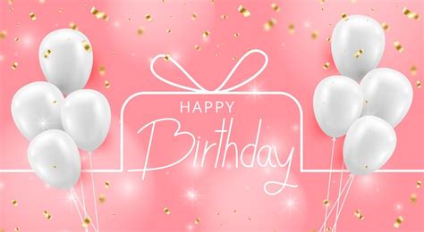 Premium Vector | Happy birthday congratulations banner design.