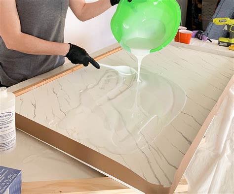 DIY Marble Resin Countertop + HOW TO GET THE PERFECT VIENING!