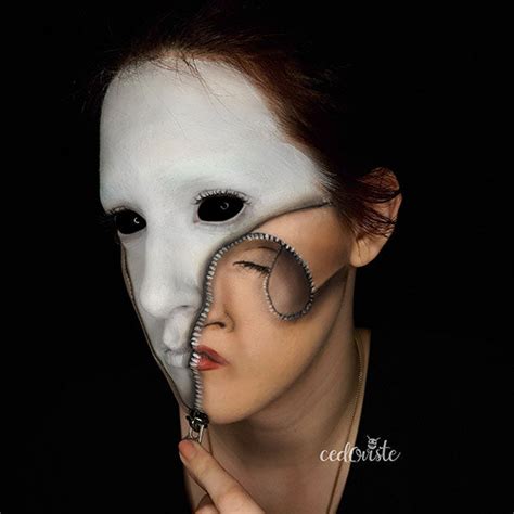 Zipper Face Reveal Makeup Video by Cedoviste – HalloweenMakeup