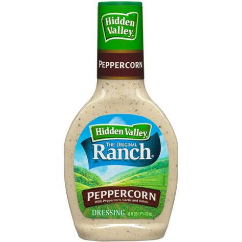 Hidden Valley Original Ranch, Peppercorn Dressing, 16 oz - Walmart.com ...