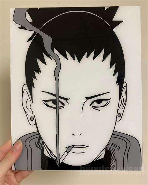 I painted this Shikamaru manga panel because colors are a drag : r/Naruto