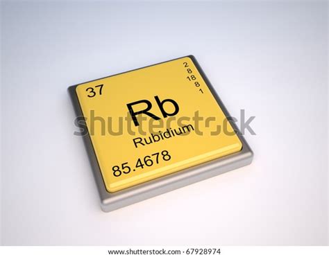 Rubidium Chemical Element Periodic Table Symbol Stock Illustration 67928974