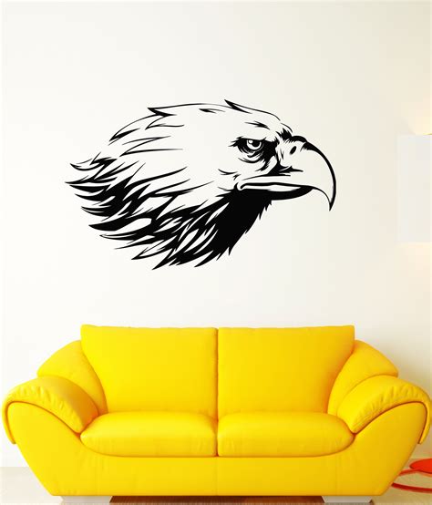 Vinyl Wall Decal American Bald Eagle Bird Head Stickers (3328ig) | Vinyl wall decals, Eagle bird ...