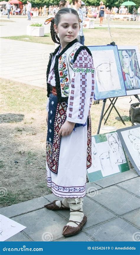 Girl Dressed in Traditional Clothing, Posing for a Portrait Editorial Stock Image - Image of ...