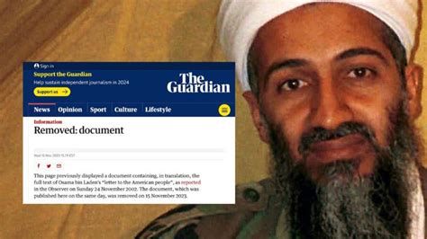 The Guardian removes Osama Bin Laden’s 2002 ‘Letter to America’ after TikTokers view videos ...