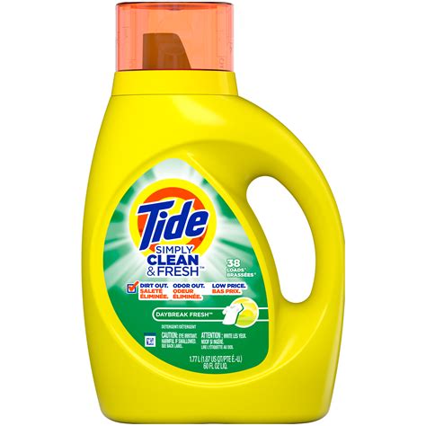 Tide Simply Clean & Fresh HE Liquid Laundry Detergent, Daybreak Fresh Scent, 38 Loads 60 Fl Oz