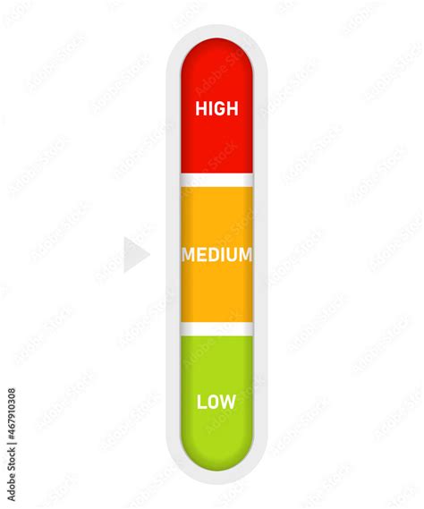 Low medium high level vertical bar icon. Clipart image isolated on white background Stock Vector ...