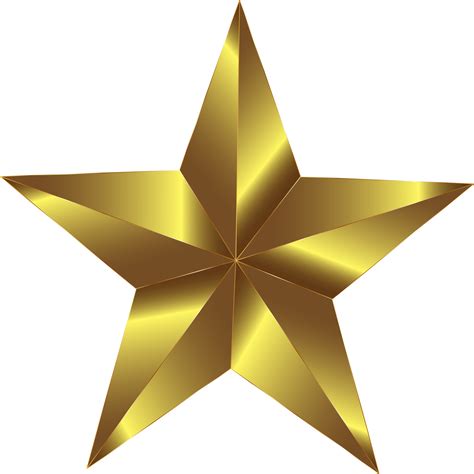 3d Gold Star Png Download - Gold Star Clipart Png - Free Transparent PNG Download - PNGkey