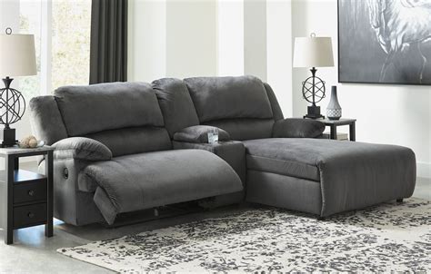 Beautiful Microfiber Reclining Sectional With Chaise Single Lounge