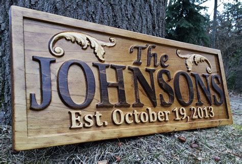 Personalized Lake House Sign Wood Plaque Custom Carved 3D Last