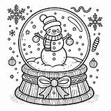 Snow Globe Printable coloring Page  Download Print Or Color Online sketch template