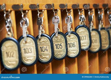 Hotel keys in cabinet stock photo. Image of board, number - 39966284