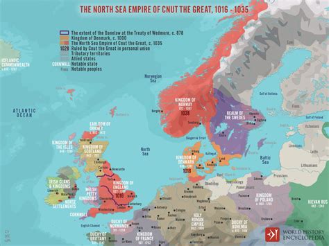 Nrken19 on Twitter: "New map showing the North Sea Empire of Danish king Cnut the Great, from ...