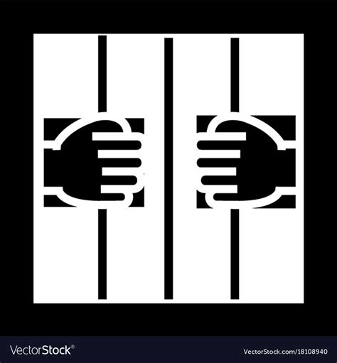 Jail icon black sign Royalty Free Vector Image