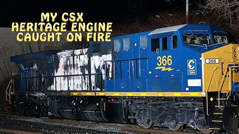 My CSX 366 "Heritage Unit" Caught fire in a tunnel! - YouTube