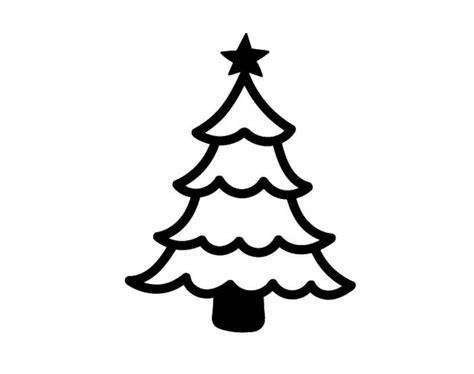 Kerstboom omtrek / svg / png / dxf / cricut / silhouet / - Etsy Nederland