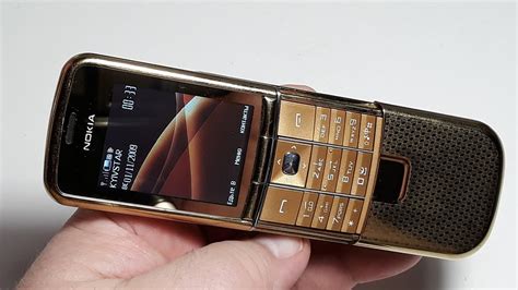 Nokia 8900-e Gold 2,0-дюймовый экран, FM, MP3, MP4 , Хранение до 300 контактов, Bluetooth 2.0 ...