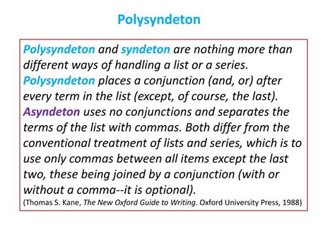 PPT - Polysyndeton PowerPoint Presentation, free download - ID:2317314