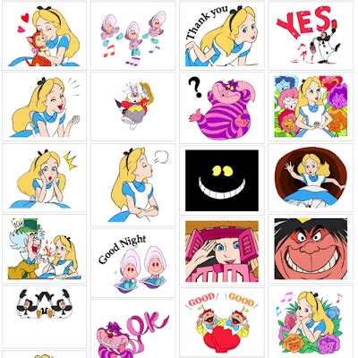 Disney WhatsApp Emoji Sticker: Alice In Wonderland Stickers