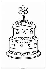 60 Desenhos De bolo Aniversário Para Colorir PDF E PNG Grátis sketch template