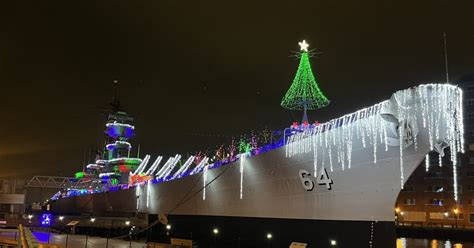 1 million lights illuminate Battleship Wisconsin, Nauticus museum for WinterFest