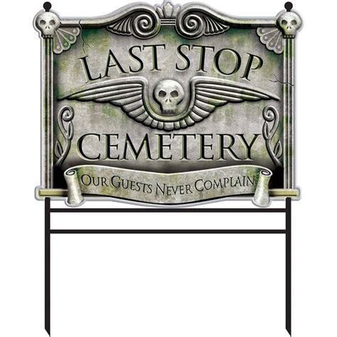 Halloween Cemetery Sign | Best Target Outdoor Halloween Decorations ...