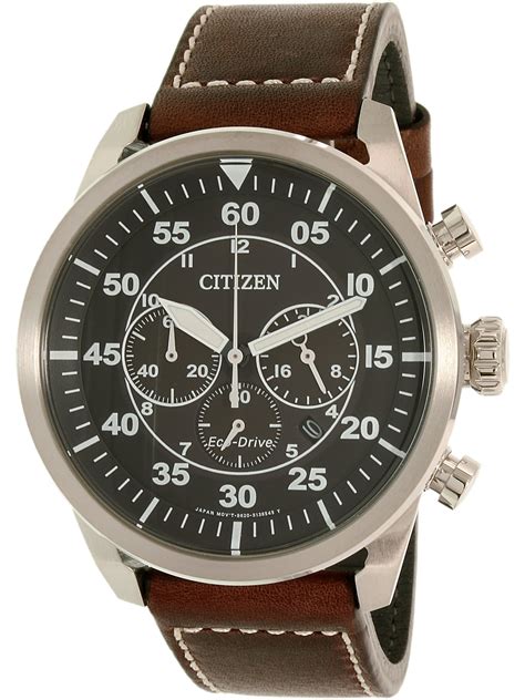 CITIZEN - Citizen Men's Eco-Drive Aviator Chronograph Watch CA4210-16E ...